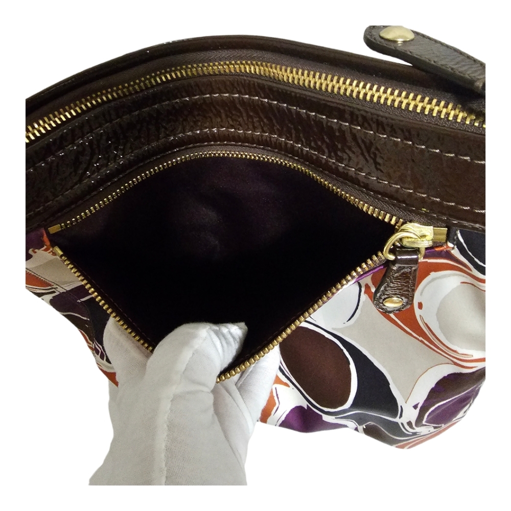 COACH Ashley Hand Drawn Scarf Print Shoulder Bag - Picture 7 of 16